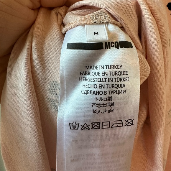 MCQ ALEXANDER MCQUEEN FLORAL AND SWALLOW PRINT DRESS IN ROSA (SIZE M) - Picture 6 of 12